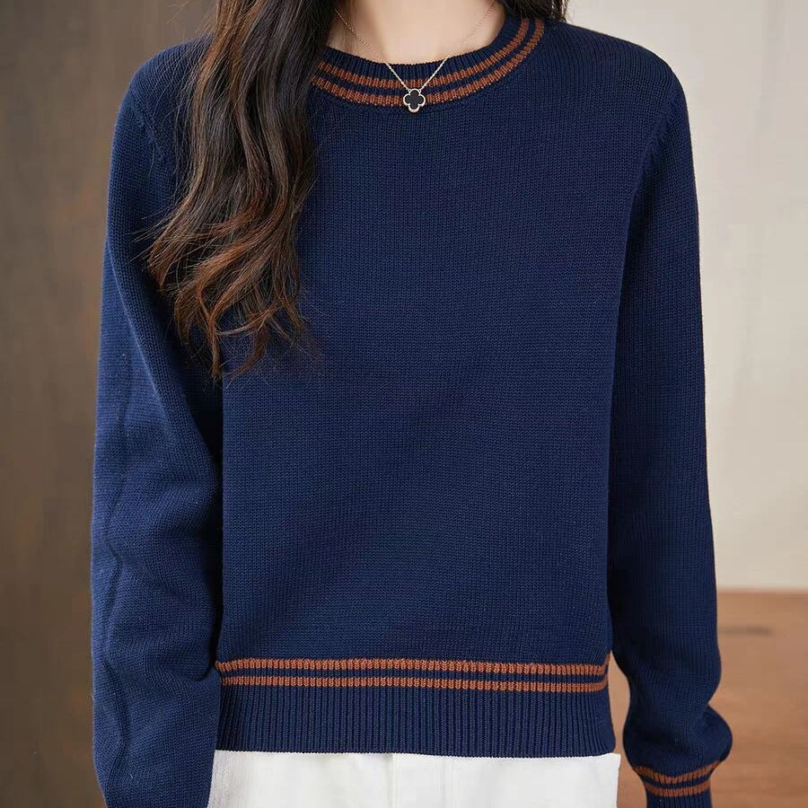 Knit Women's Round-Neck Sweater for Cozy Style