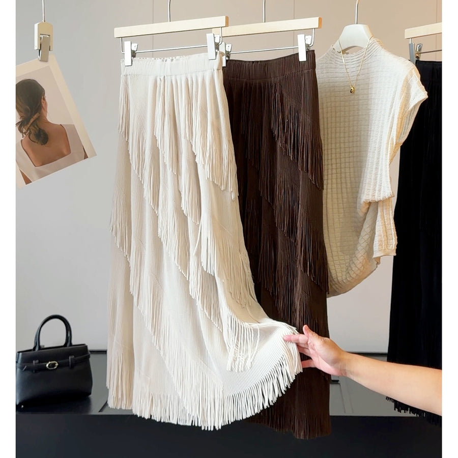Bohemian Asymmetrical Tassel-trimmed Mini Skirt for Trendsetters