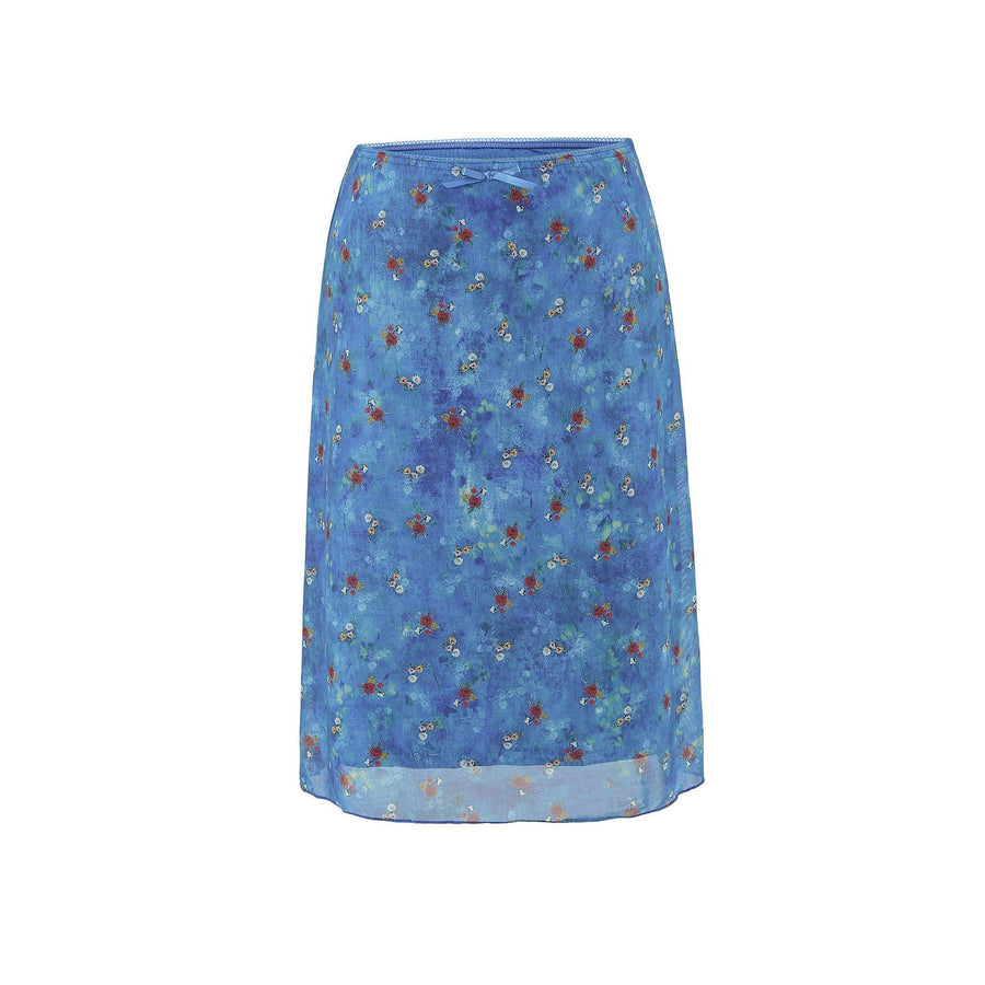 Bow-knot Ribbon Mesh Plaid Skirt for Women - Trendy Mini Skirt