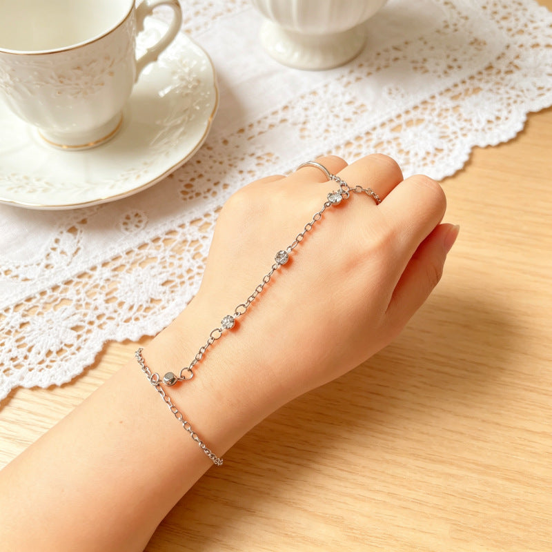 Womens Alloy Multi-layer Ring Chain for Elegant Style