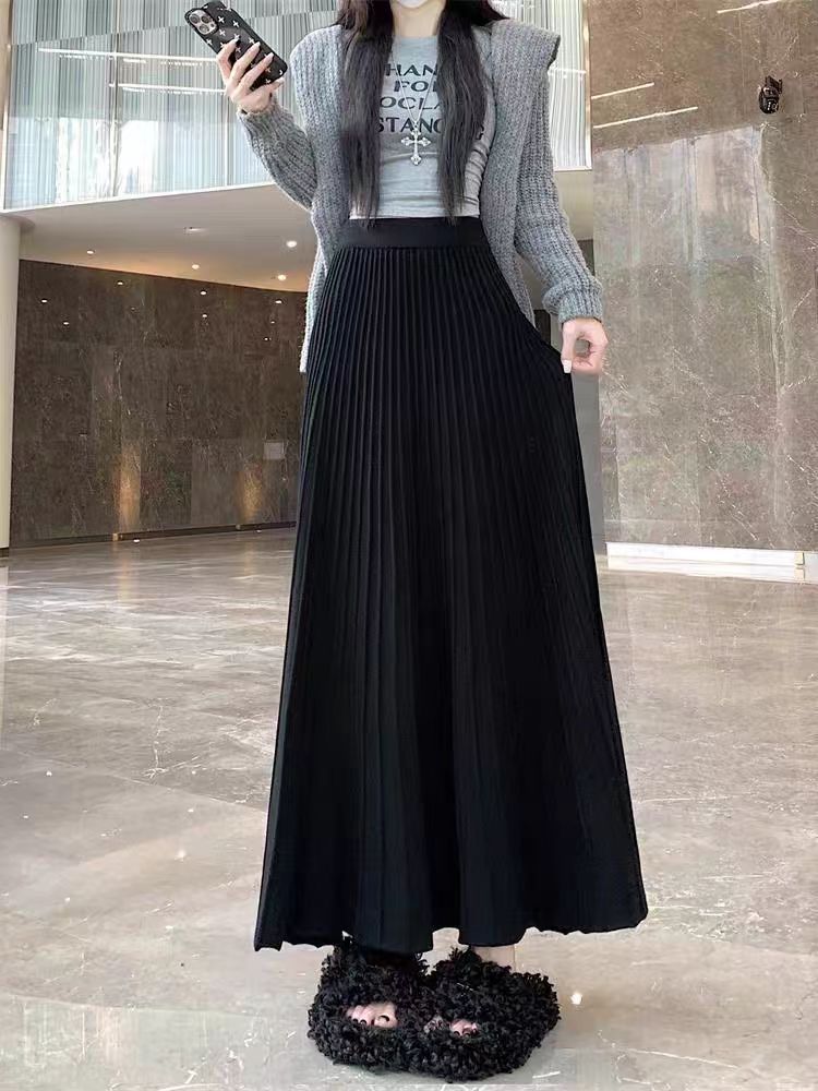 Pleated Knit Mini Skirt - High-Waisted & Flared Style