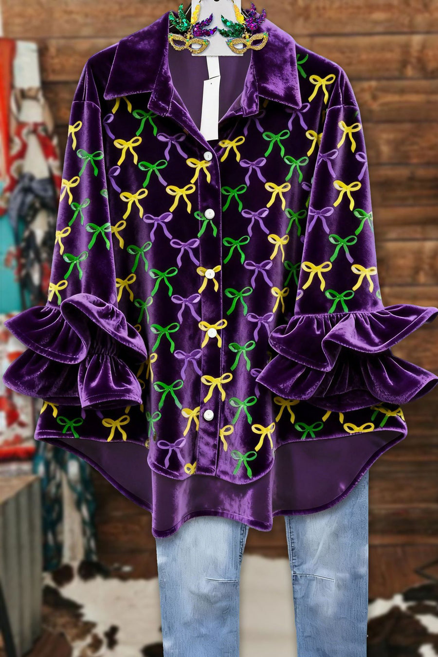 Casual Women's Ruffled-Edge Shirt for Effortless Style