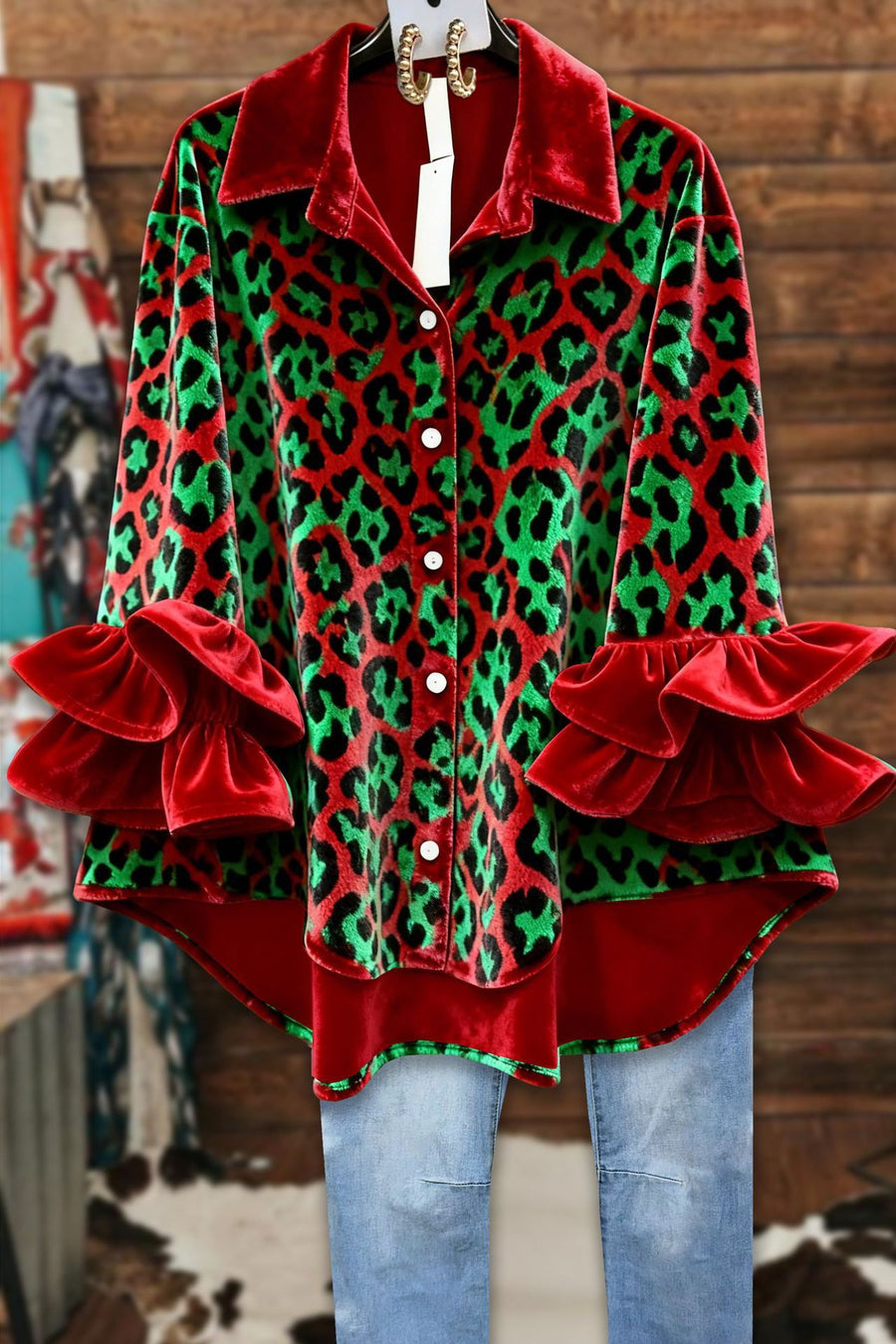 Casual Women's Ruffled-Edge Shirt for Effortless Style