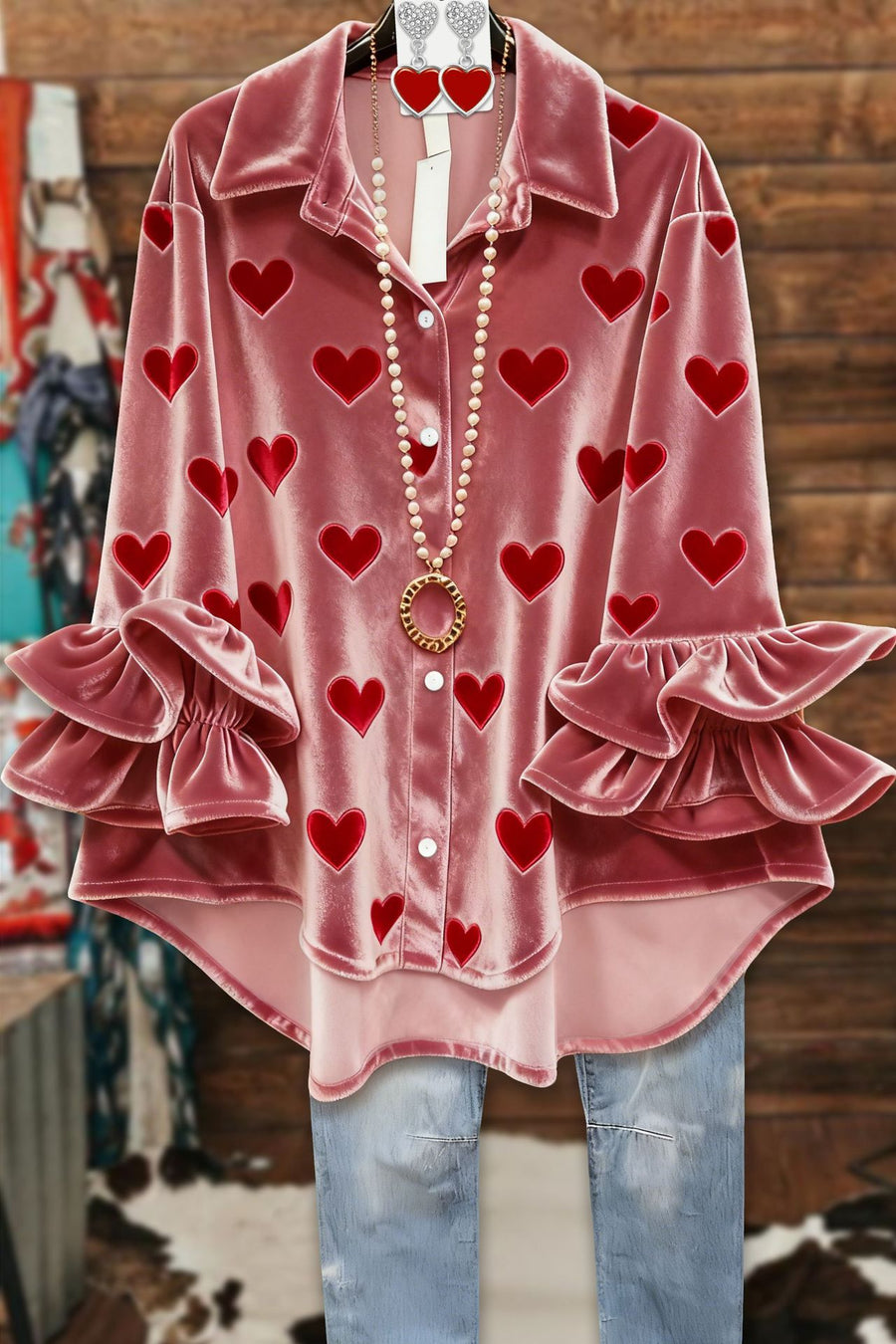Casual Women's Ruffled-Edge Shirt for Effortless Style