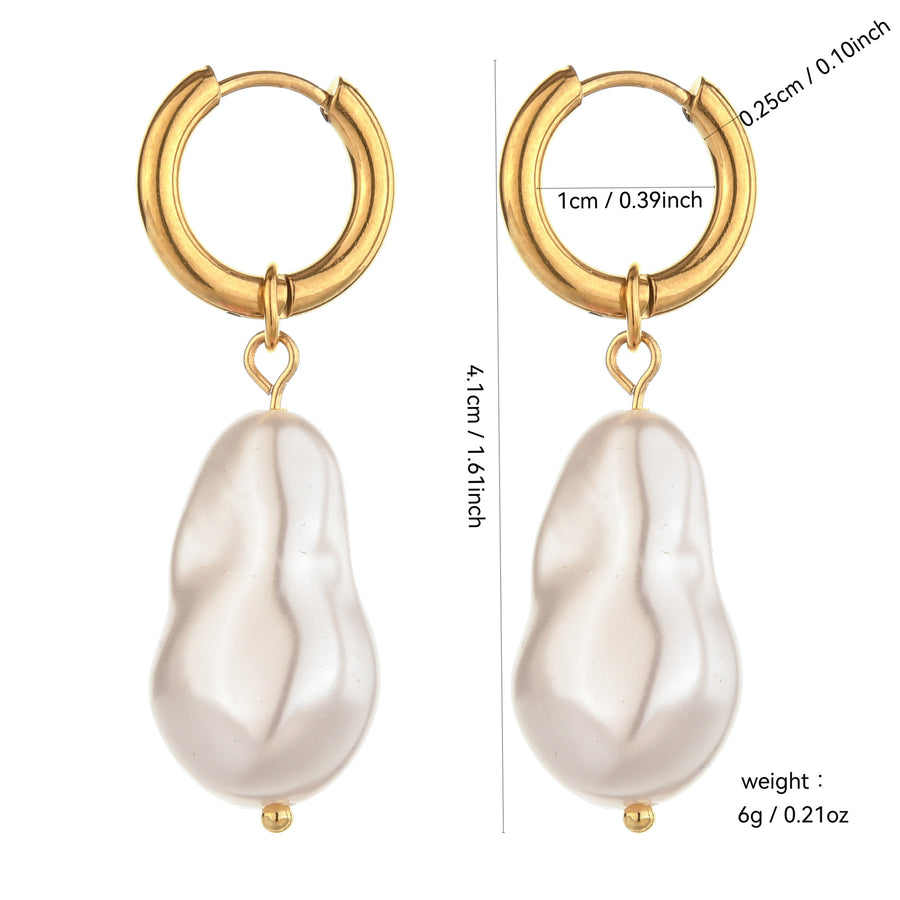 Lustrous Heart-Shaped Stainless Steel Earrings for Women