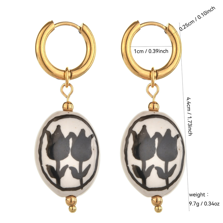 Lustrous Heart-Shaped Stainless Steel Earrings for Women