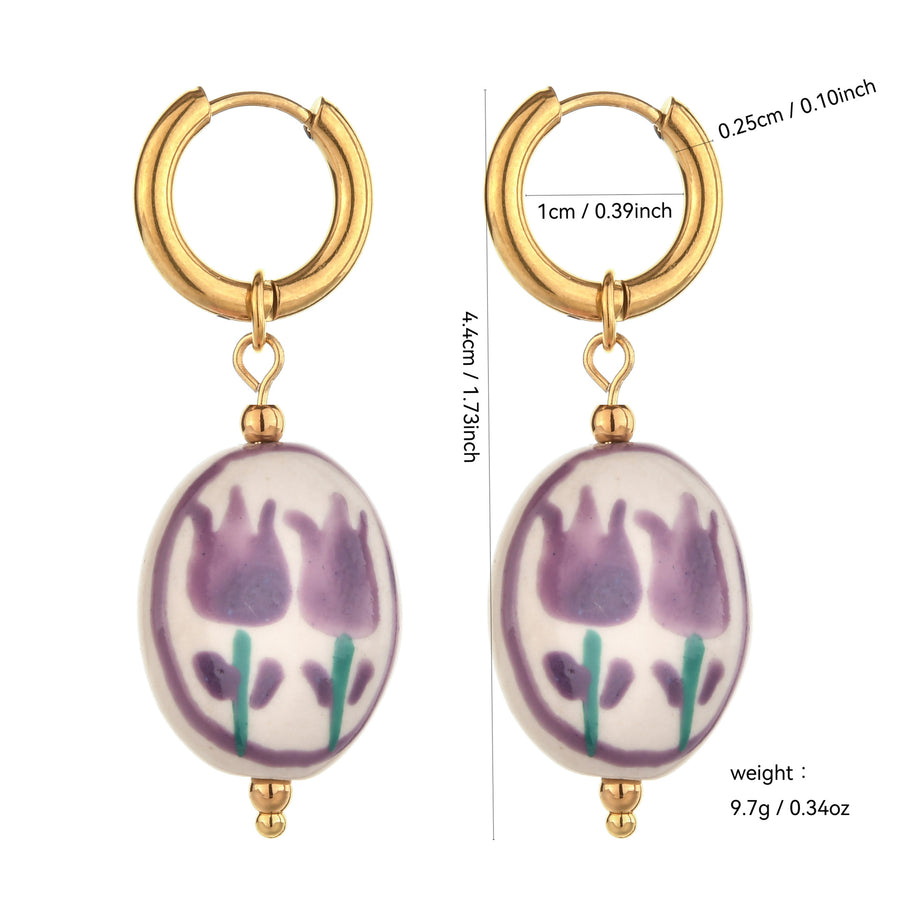 Lustrous Heart-Shaped Stainless Steel Earrings for Women