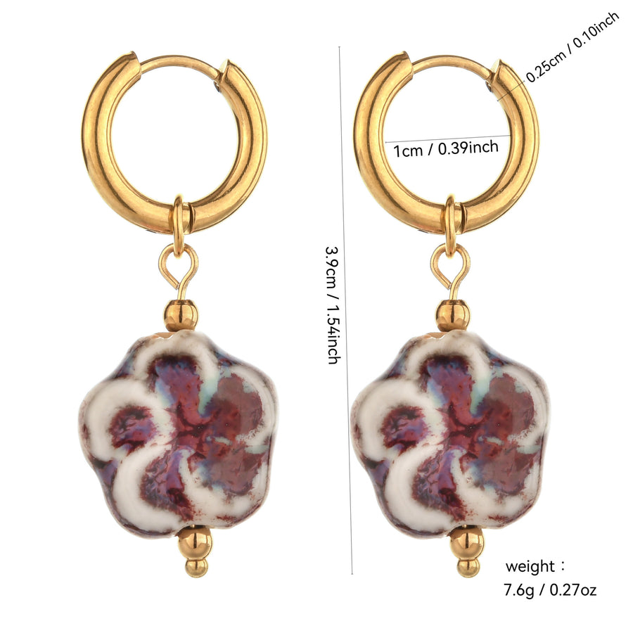 Lustrous Heart-Shaped Stainless Steel Earrings for Women