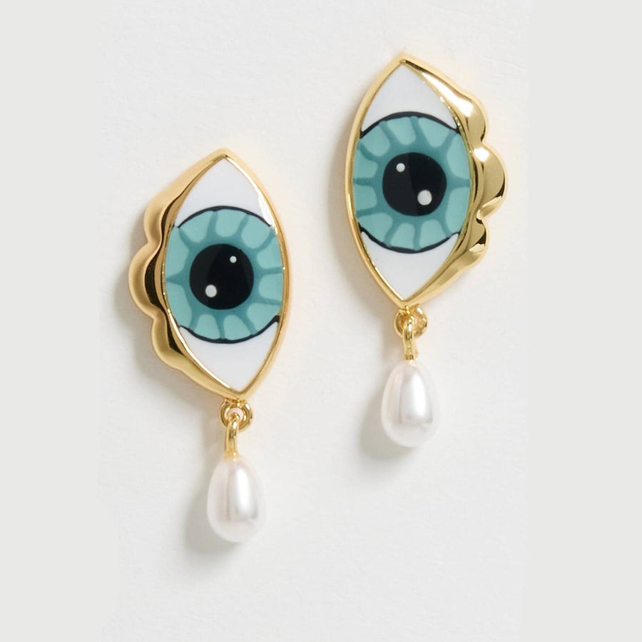 Stainless Steel Blue-eyed Pearl Earrings for Every Occasion