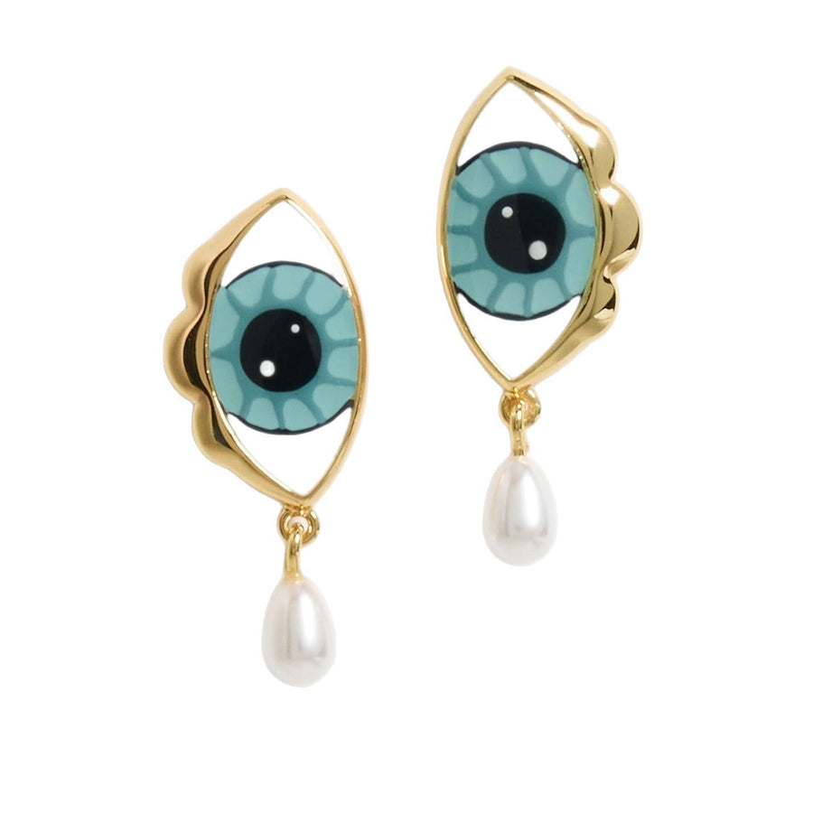 Stainless Steel Blue-eyed Pearl Earrings for Every Occasion