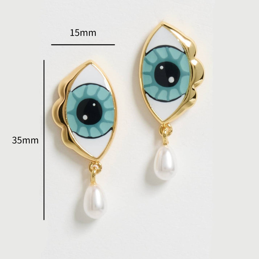 Stainless Steel Blue-eyed Pearl Earrings for Every Occasion