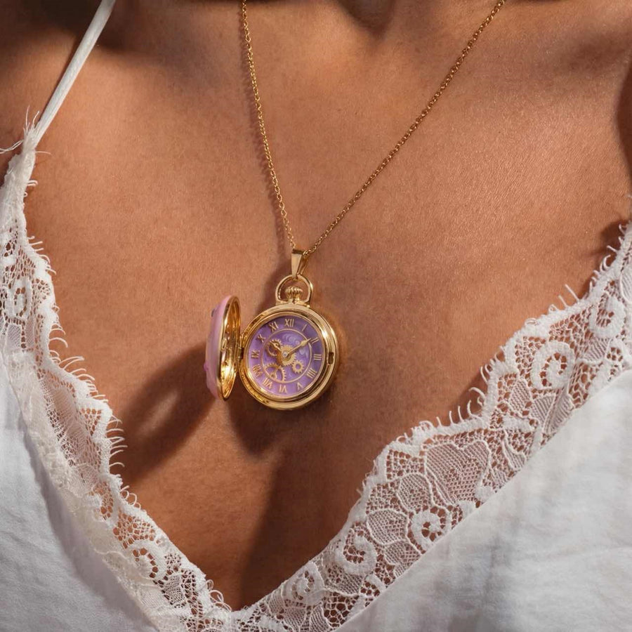 Charming Donut Pocket Watch Necklace for Women