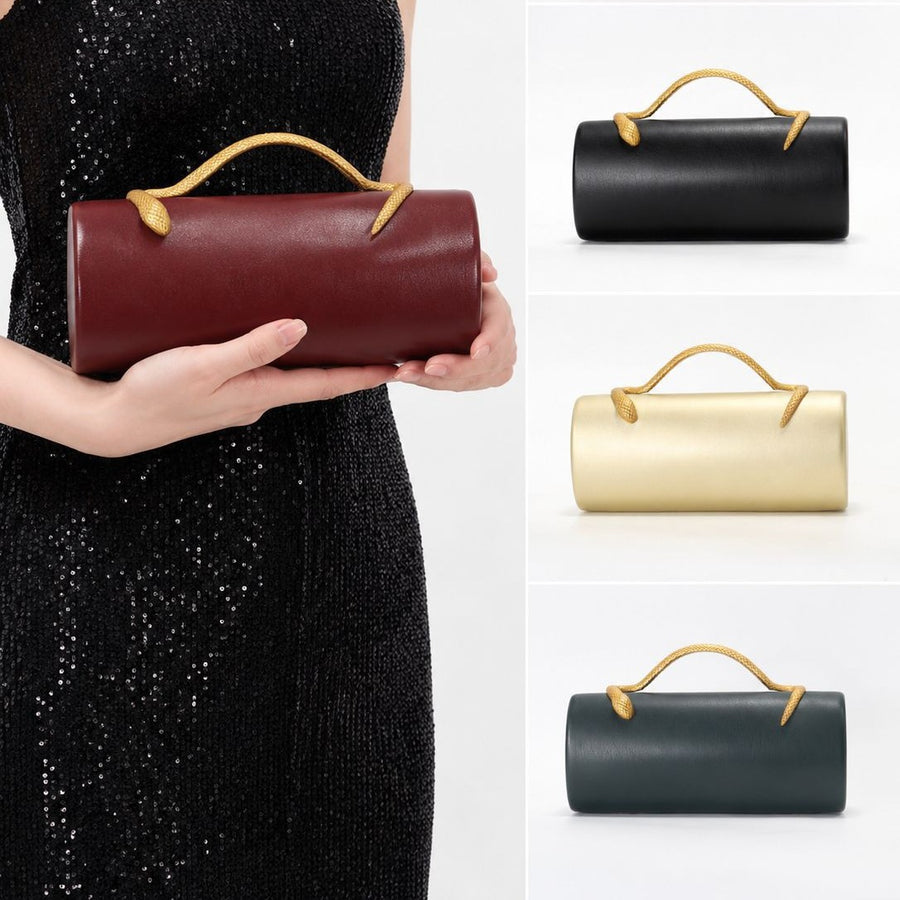 Womens Handbag PU Leather Light Luxury Snake-pattern Crossbody Bag