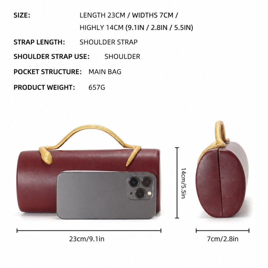 Womens Handbag PU Leather Light Luxury Snake-pattern Crossbody Bag