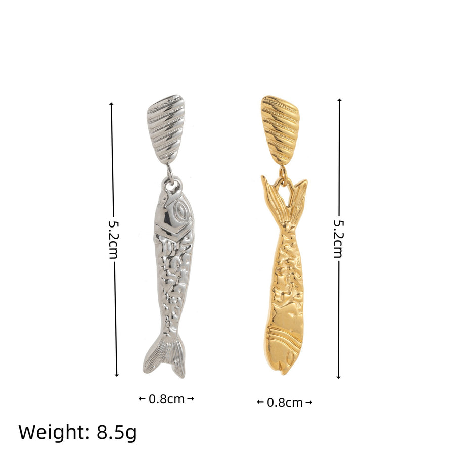 Long-style Artistic Stud Earrings in Stainless Steel