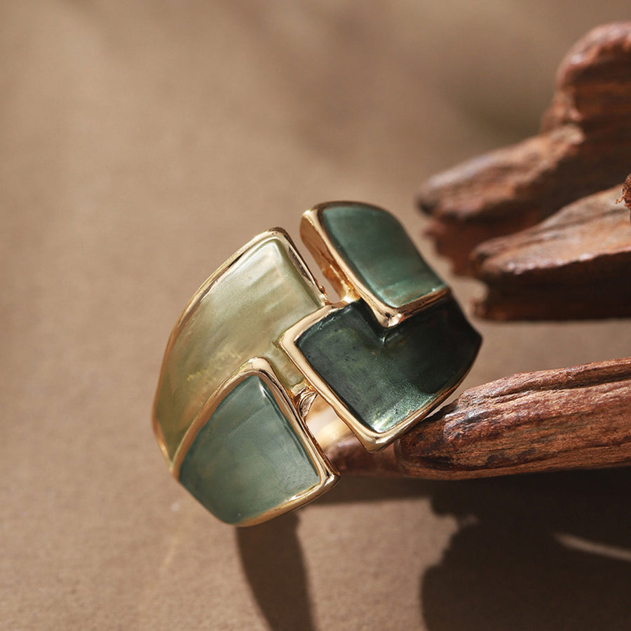 Womens Colorful Painted Oil Casual Ring for Every Occasion