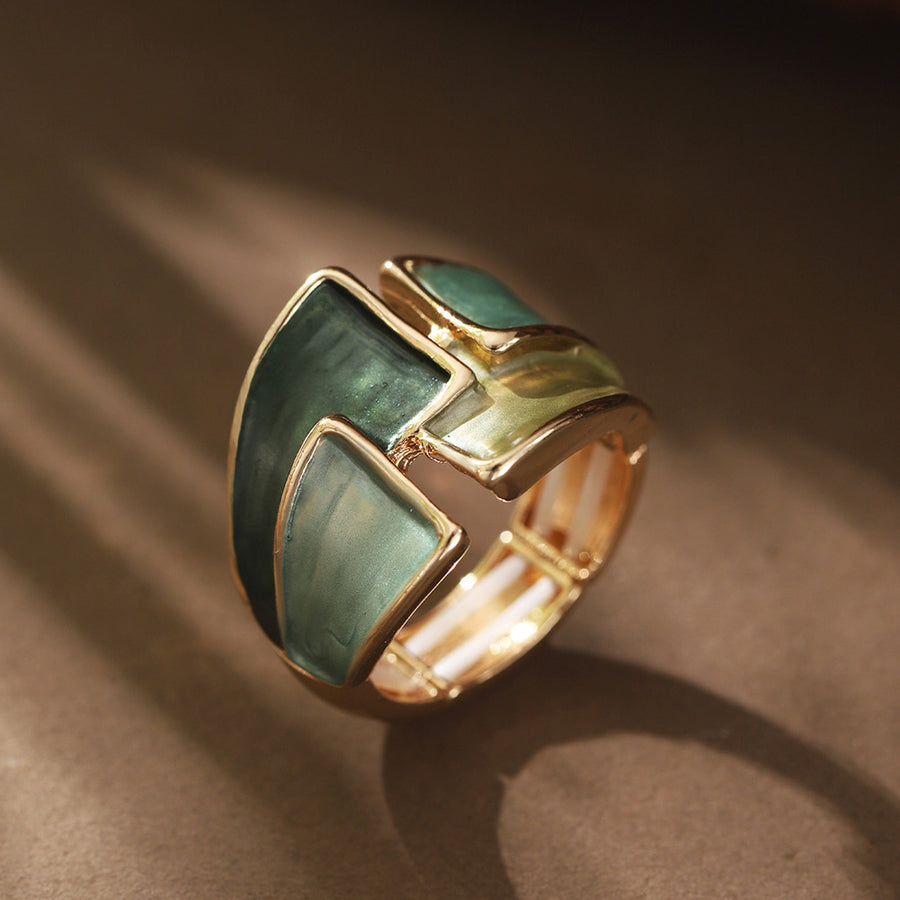 Womens Colorful Painted Oil Casual Ring for Every Occasion