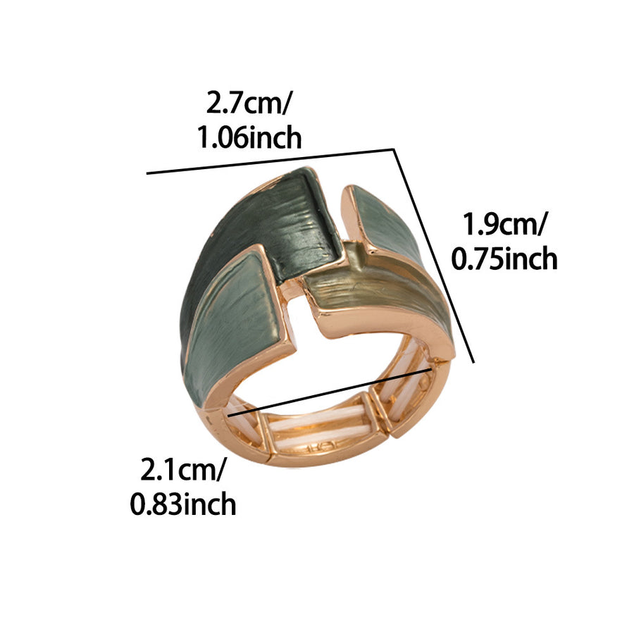 Womens Colorful Painted Oil Casual Ring for Every Occasion