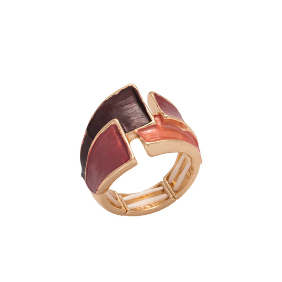 Womens Colorful Painted Oil Casual Ring for Every Occasion