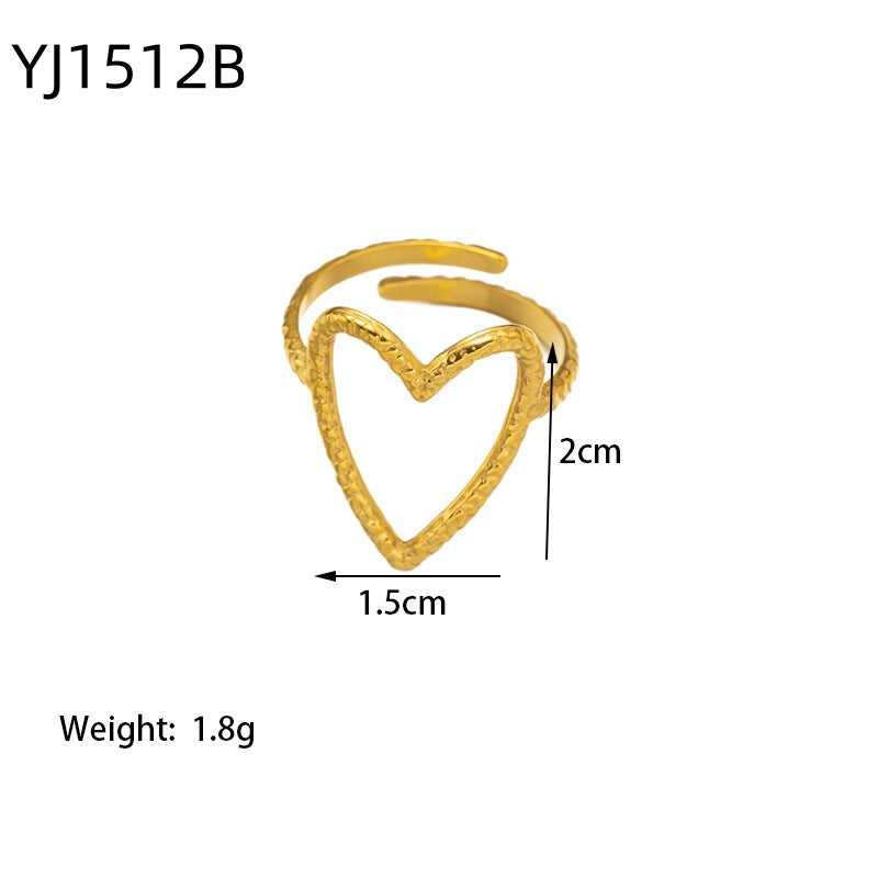 Irregular Geometric Stainless Steel Ring - Unique Style