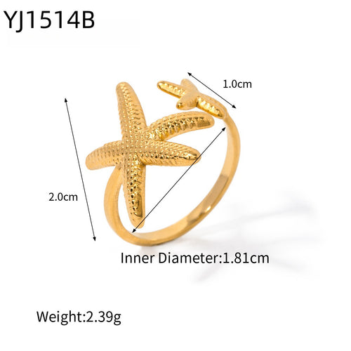 Irregular Geometric Stainless Steel Ring - Unique Style