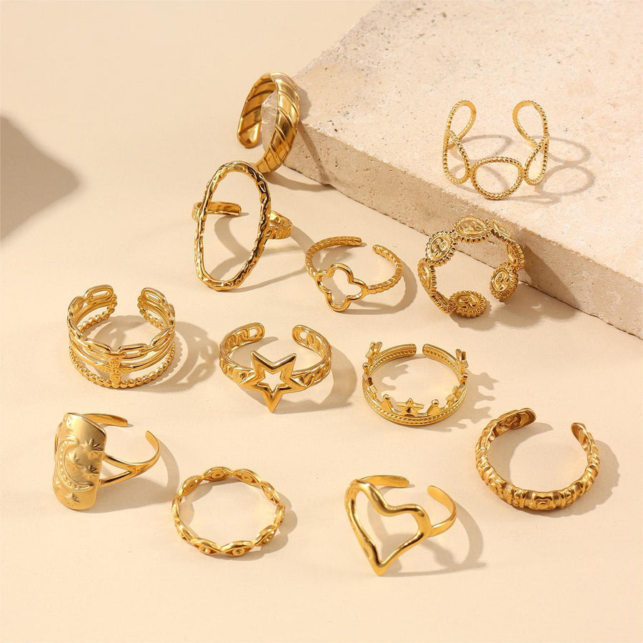 French-style Starsunmoon Ring for Women - Elegant & Unique