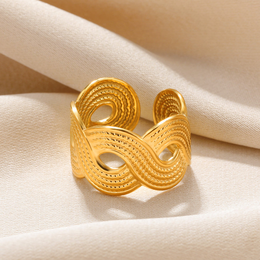 Irregular Wide Band Ring for Women - Unique Style
