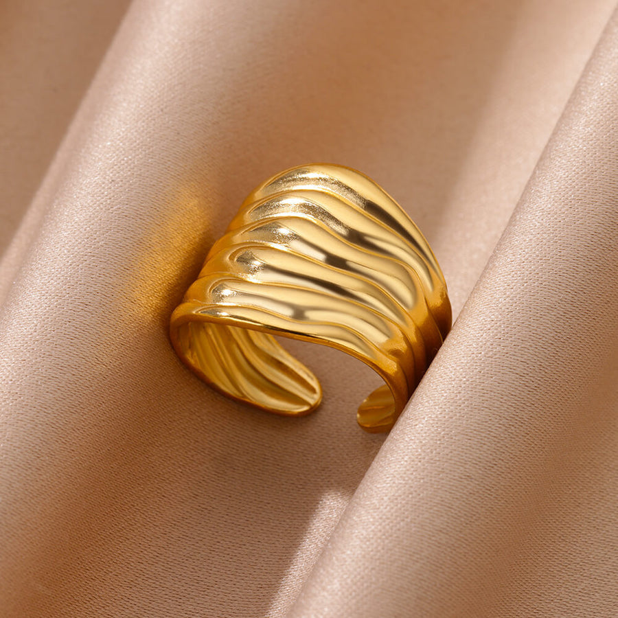 Irregular Wide Band Ring for Women - Unique Style