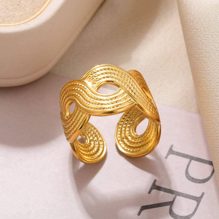 Irregular Wide Band Ring for Women - Unique Style