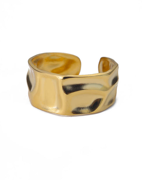 Irregular Wide Band Ring for Women - Unique Style