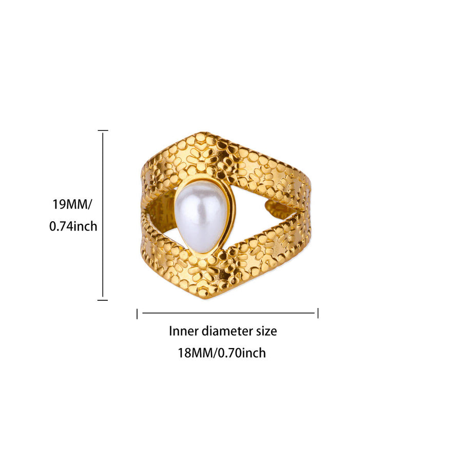 Irregular Wide Band Ring for Women - Unique Style
