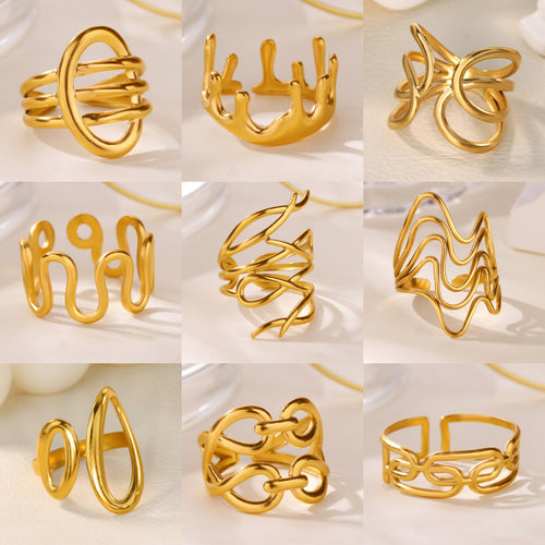 Creative Alien Big Wave Adjustable Ring for Women