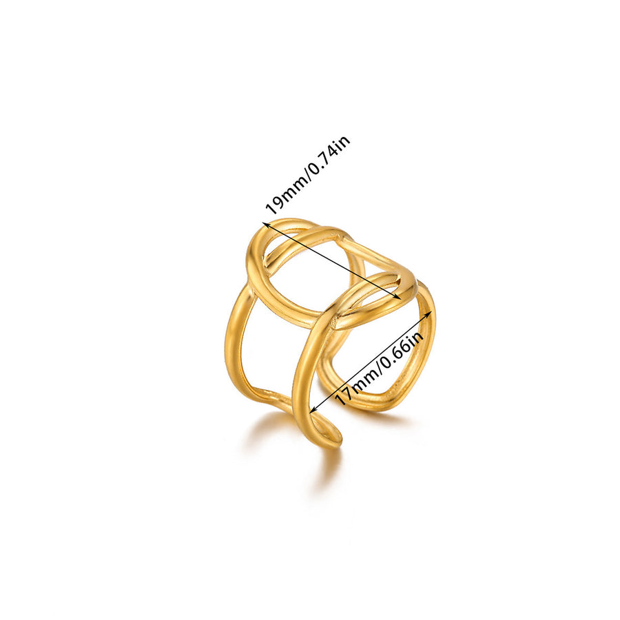 Creative Alien Big Wave Adjustable Ring for Women