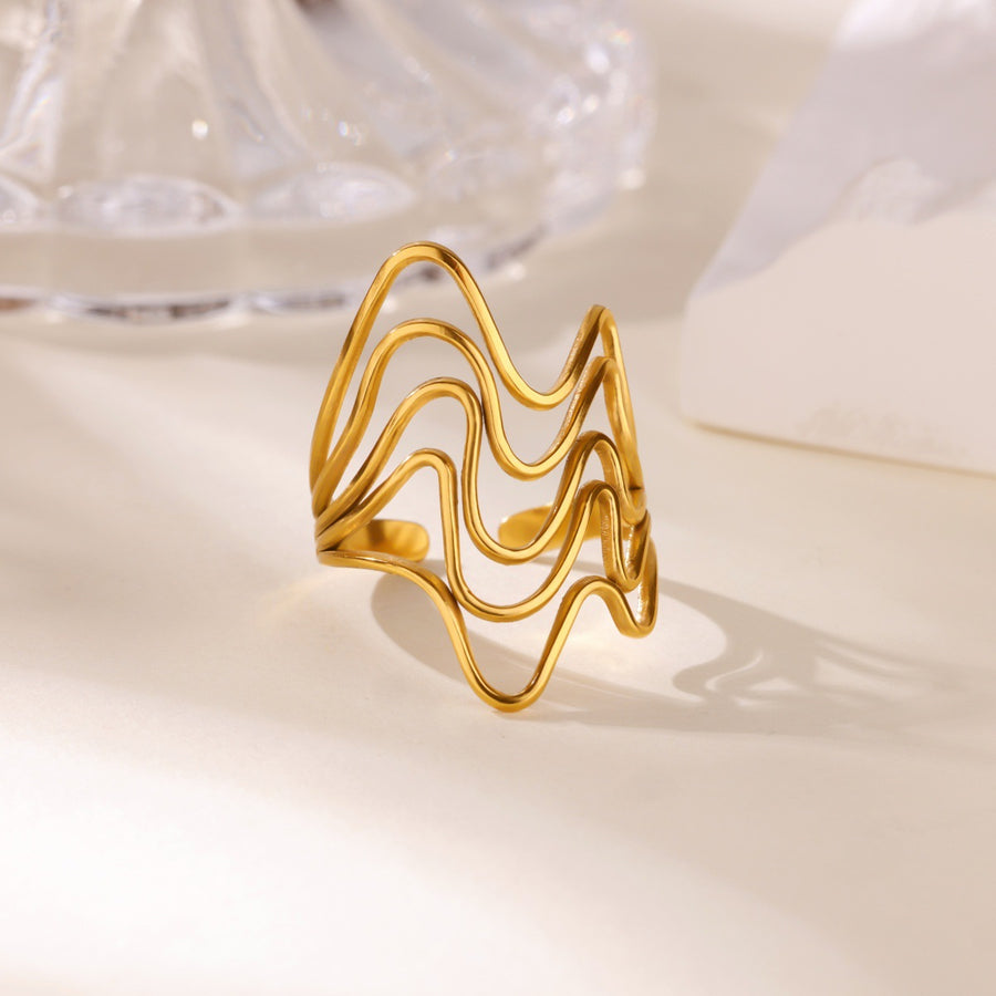 Creative Alien Big Wave Adjustable Ring for Women
