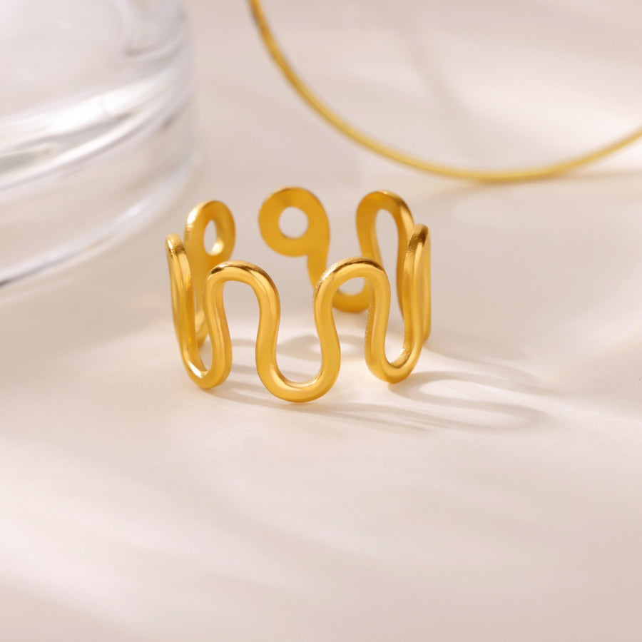 Creative Alien Big Wave Adjustable Ring for Women