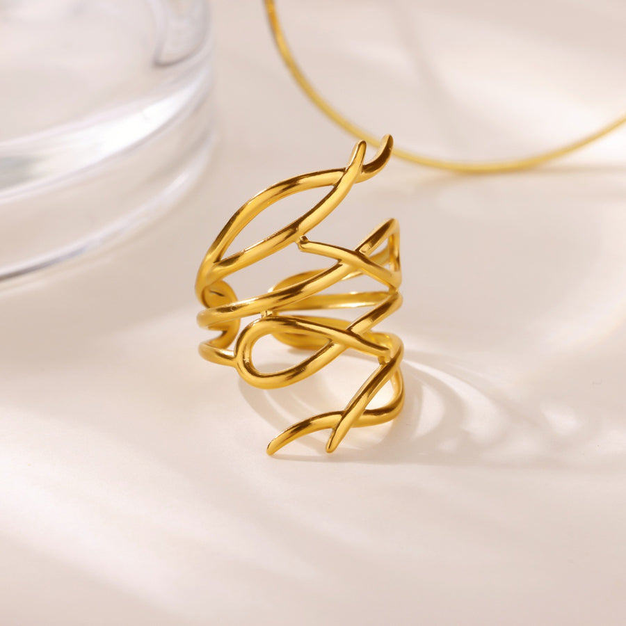 Creative Alien Big Wave Adjustable Ring for Women
