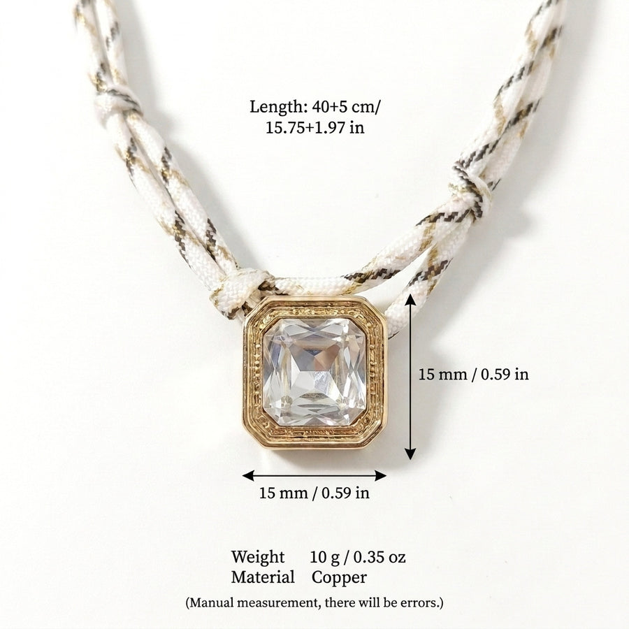 Double-Rope Knotted Layered Chain Necklace for Trendy Style