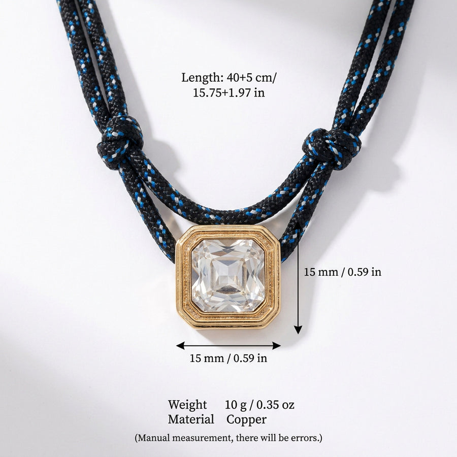 Double-Rope Knotted Layered Chain Necklace for Trendy Style