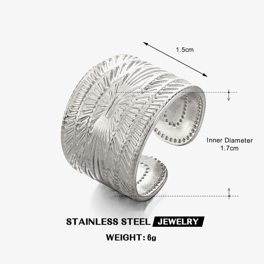 Adjustable Minimalist-style Stainless Steel Ring for Women