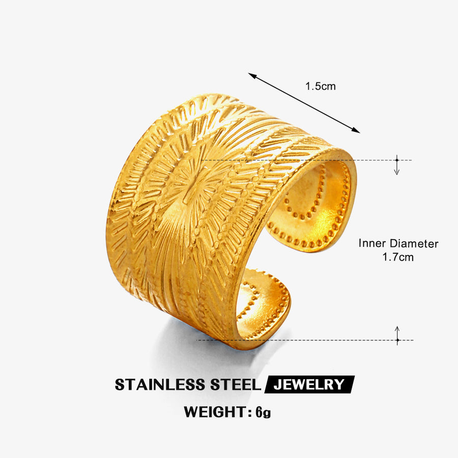 Adjustable Minimalist-style Stainless Steel Ring for Women