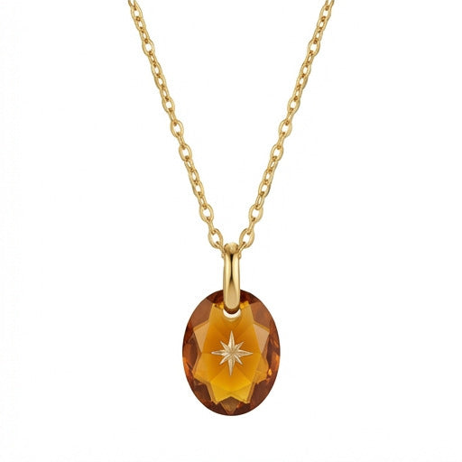 Vintage-style Natural Stone Zodiac Birthstone Pendant Necklace