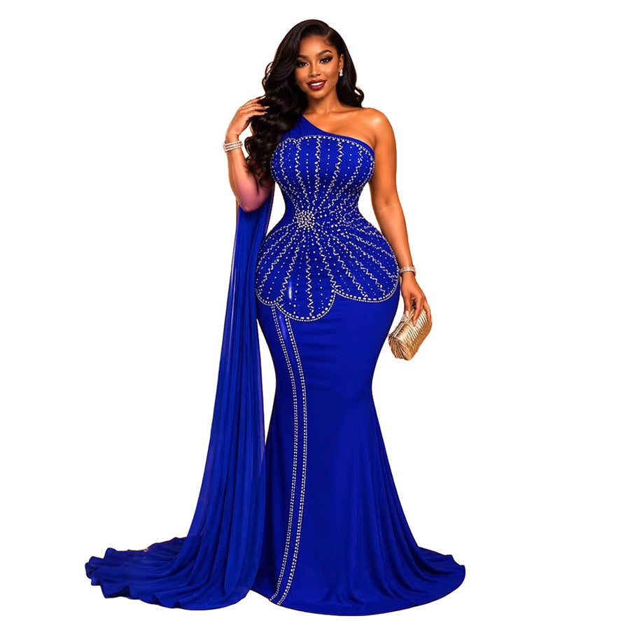 Fashionable Off-shoulder Bishop-sleeve Dress for Women