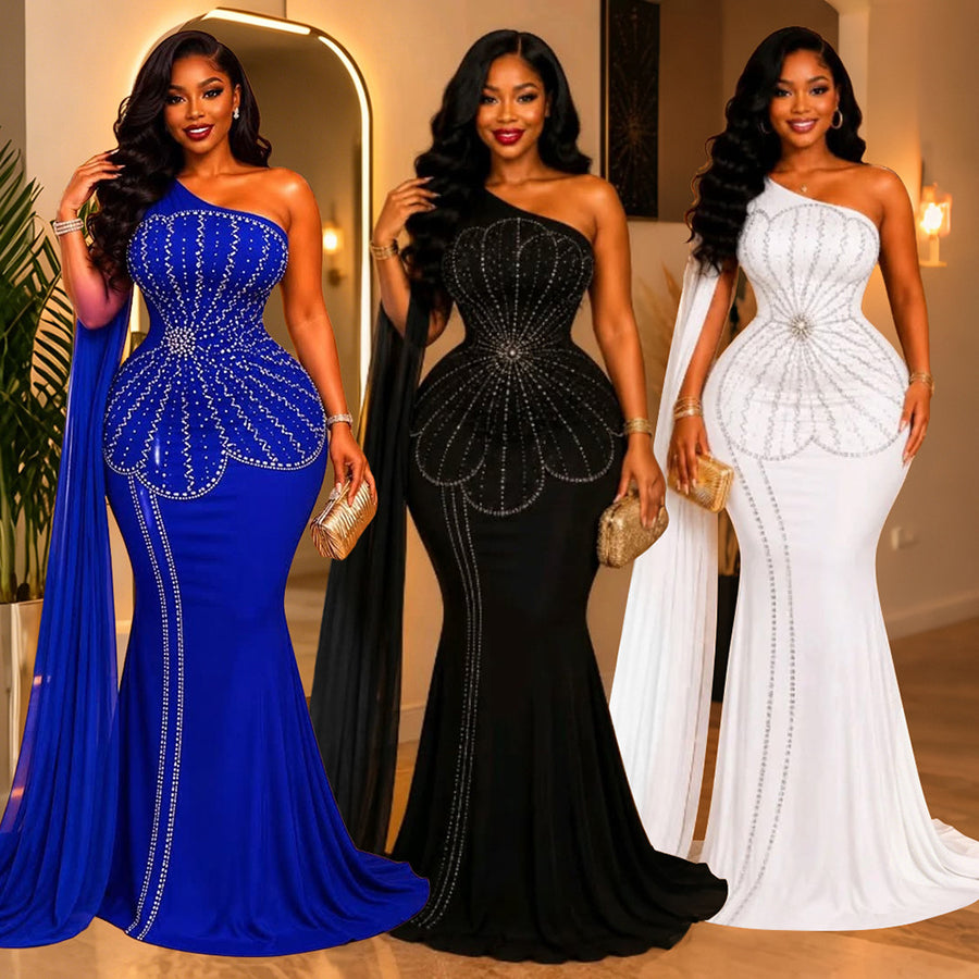 Fashionable Off-shoulder Bishop-sleeve Dress for Women