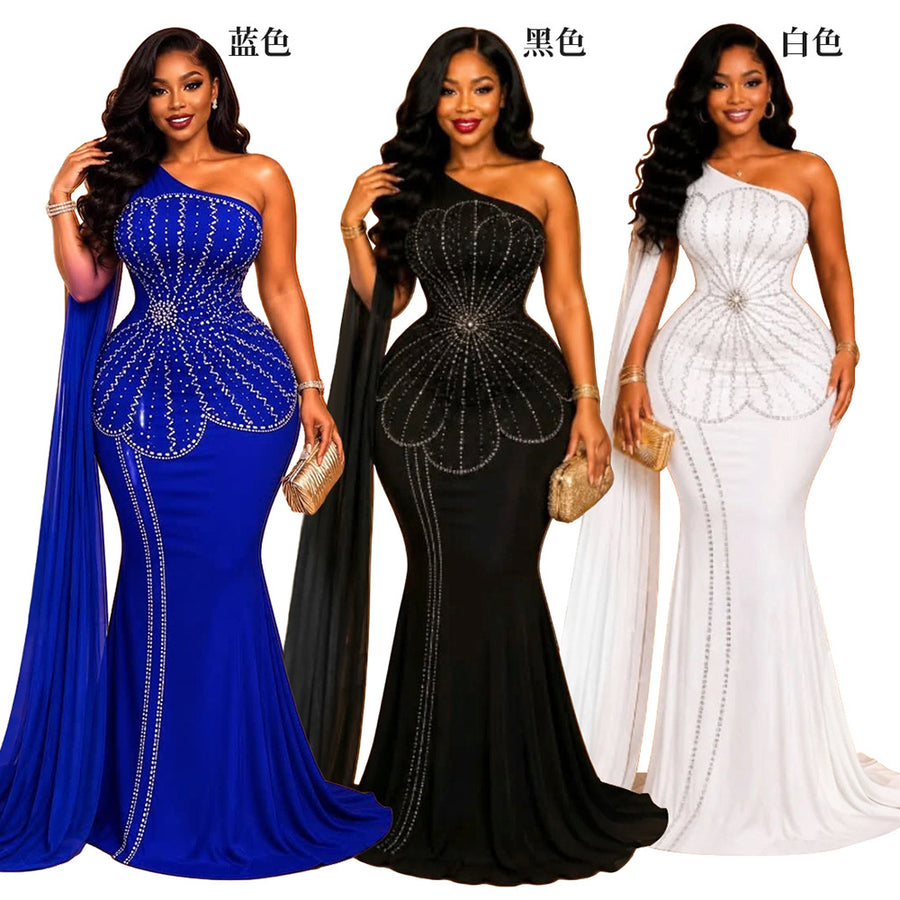 Fashionable Off-shoulder Bishop-sleeve Dress for Women