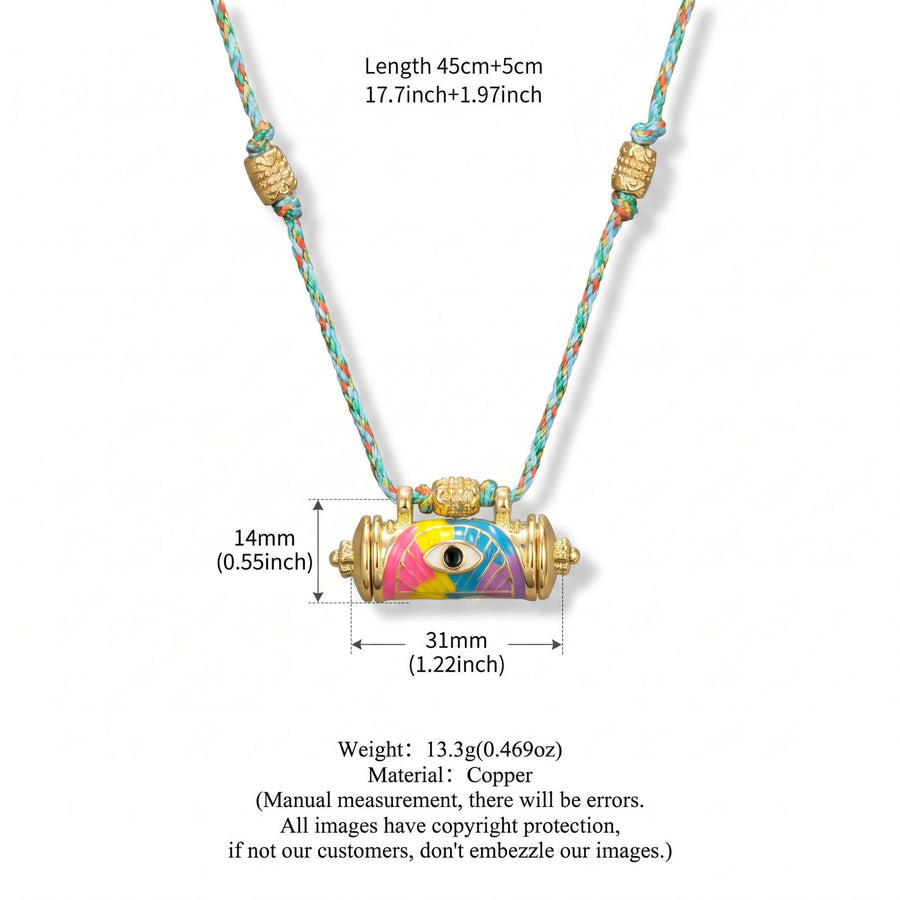 Evil Eye Kaleidoscope Chain Necklace for Unique Style