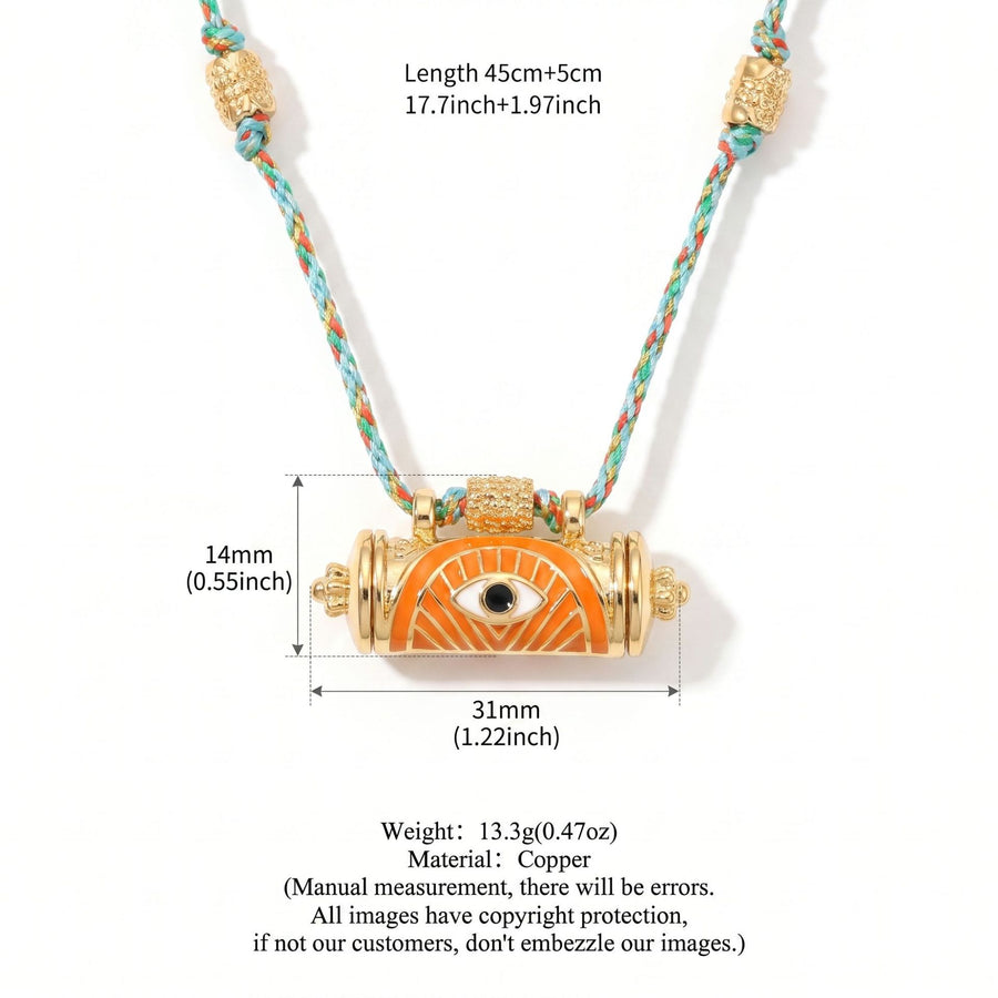 Evil Eye Kaleidoscope Chain Necklace for Unique Style
