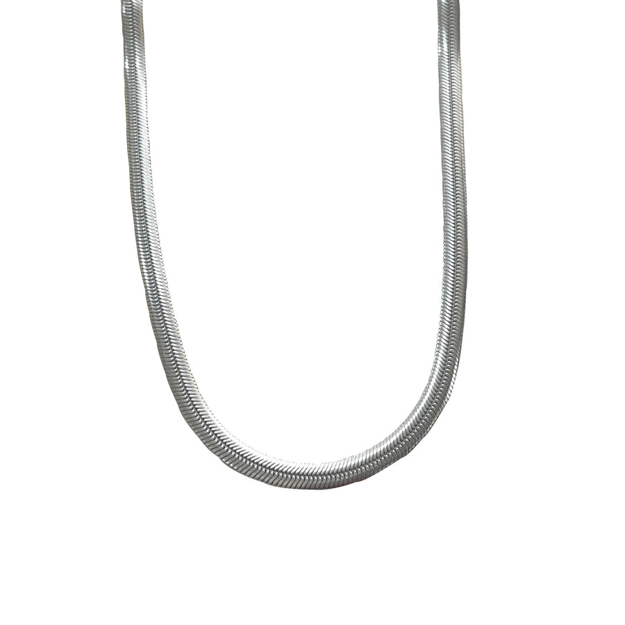 Stainless Steel Flat Snake Chain Necklace for Women