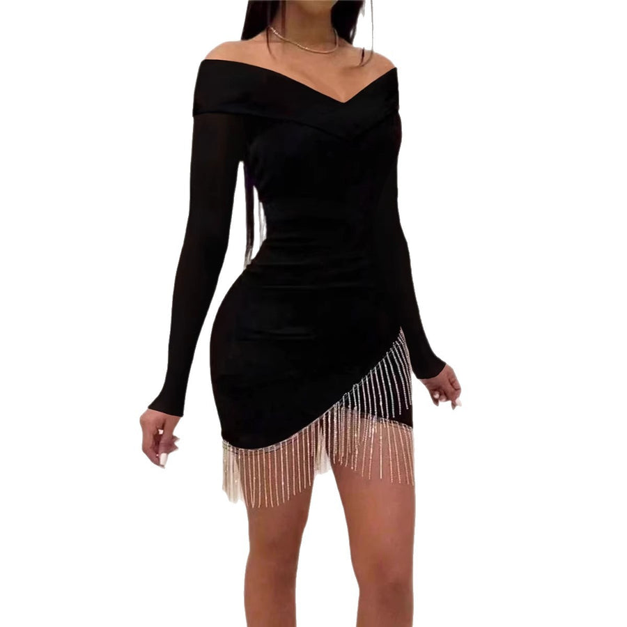 Womens Black Off Shoulder Dress for Effortless Style