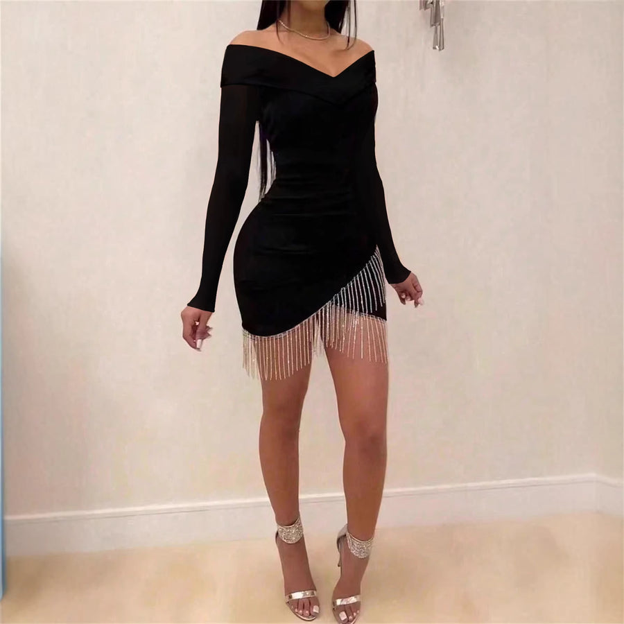 Womens Black Off Shoulder Dress for Effortless Style