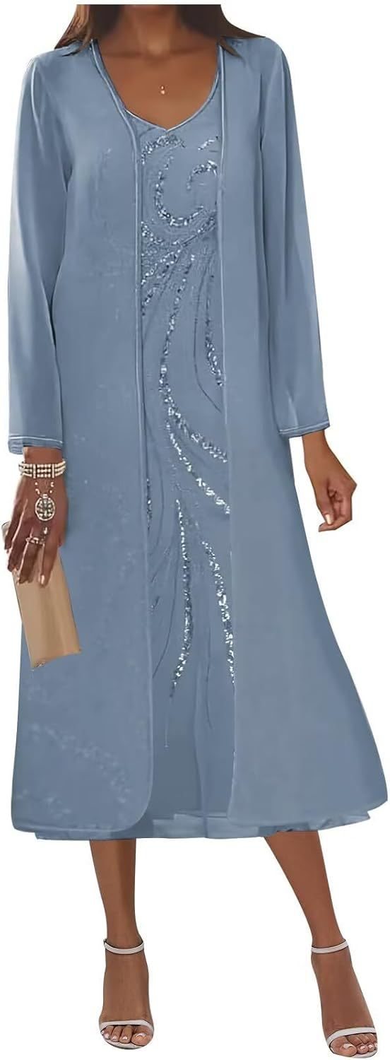 Elegant Figure-Hugging Midi-Length Evening Dress for Women